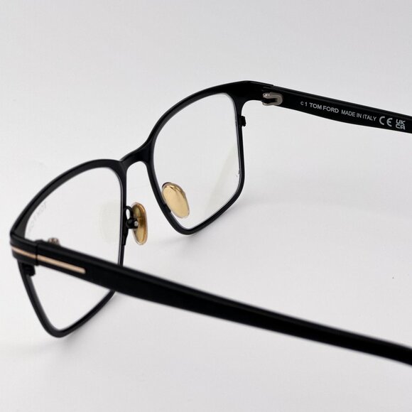Tom Ford Men’s Eyeglasses – Black & Rose Gold | Blue Light Blocking | FT5733-B 0 - Picture 7 of 9